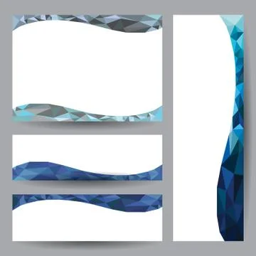 Template card blue element design Stock Illustration