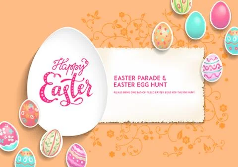 Template card eggs Stock Illustration