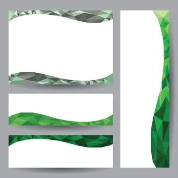 Template card green element design Stock Illustration