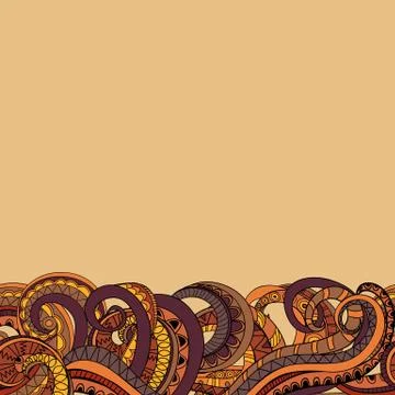 Template for card with modern abstract frame Stock Illustration
