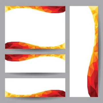 Template card orange element design Stock Illustration