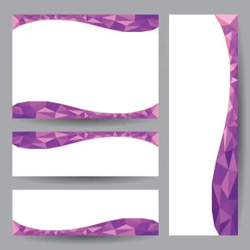 Template card purple element design Stock Illustration