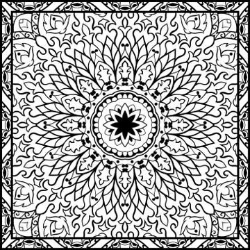 Template for carpet. Stock Illustration