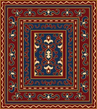 Template for carpet. Stock Illustration