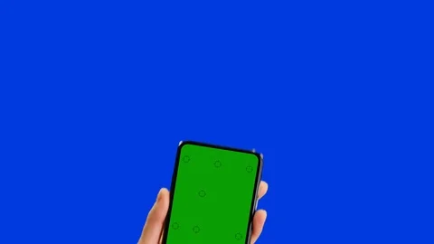 Template for cell phone sreen with green and blue background. Stock Footage 121401017