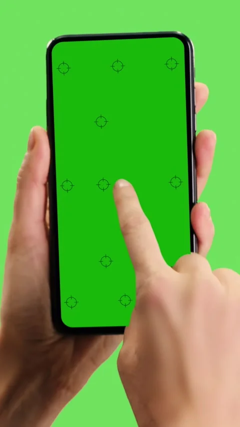 A template for a cellphone with green screen Video stock 283912039