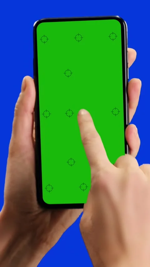 A template for a cellphone with green screen Stock Footage 283912047