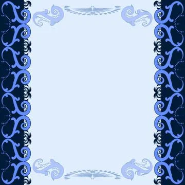 Template for a certificate with beige red border Stock-Illustration