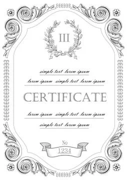 Template for the certificate Stock Illustration