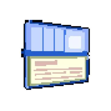 Template checkbook pixel art vector illustration 스톡 일러스트