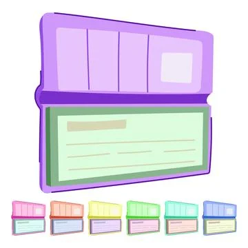 Template checkbook vector cartoon graphic 스톡 일러스트