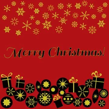 Template for Christmas card. Stock Illustration