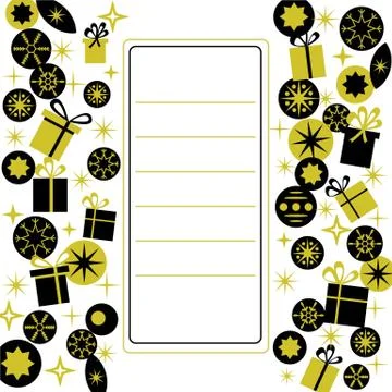 Template for Christmas card. Stock Illustration