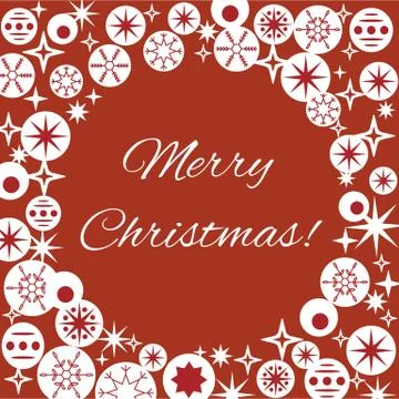 Template for Christmas card. Stock Illustration