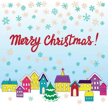 Template for Christmas card. Stock Illustration