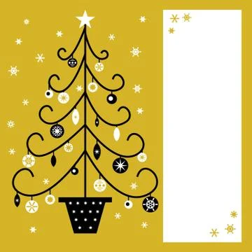 Template for Christmas card. Stock Illustration