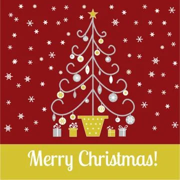 Template for Christmas card. Stock Illustration