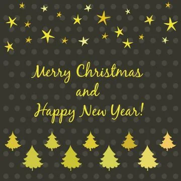 Template for Christmas card. Stock Illustration