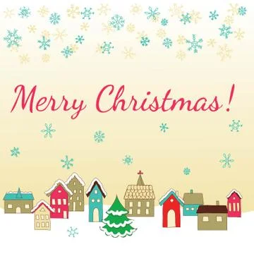 Template for Christmas card. Stock Illustration