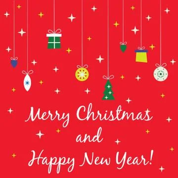 Template for Christmas card. Stock Illustration