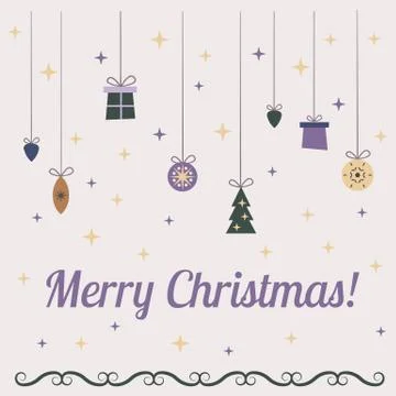 Template for Christmas card. Stock Illustration