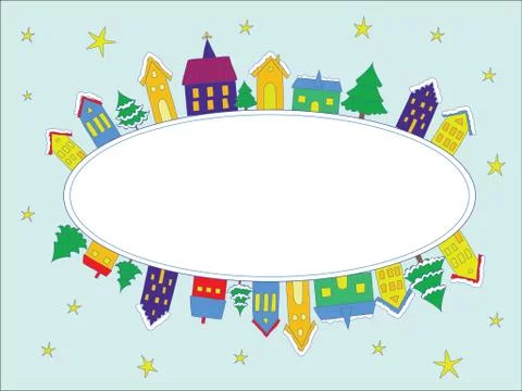 Template for Christmas card. Stock Illustration