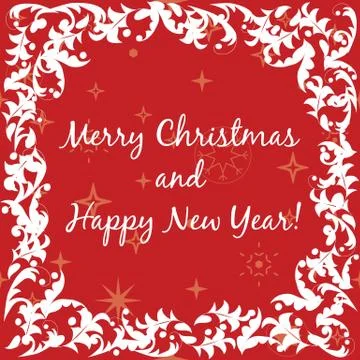 Template for Christmas card. Stock Illustration
