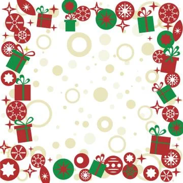 Template for Christmas cards. Stock Illustration