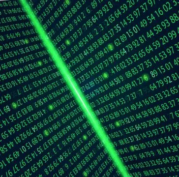 Template coding and programming theme. Green - cyan numbers rows. Vector tiled Stock-Illustration