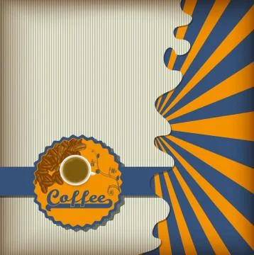 Template for a coffee menu Stock Illustration