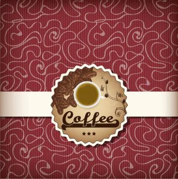 Template for a coffee menu Illustrazione stock