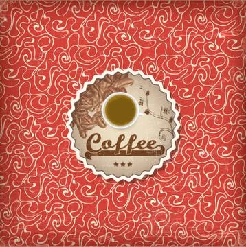 Template for a coffee menu Stock Illustration