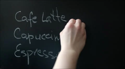 Template of Coffee-Shop Menu on the Chalkboard Stock Footage 60386504