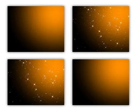 Template collection, abstract background for design in orange black colors Stock Illustration