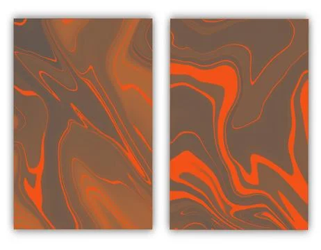 Template collection, abstract background for design in orange gray tones Stock Illustration
