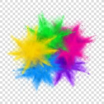 Template of colorful powder explosion 库存插图