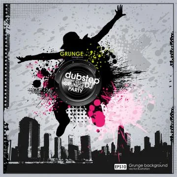 Template colour grunge the poster. Vector Stock Illustration