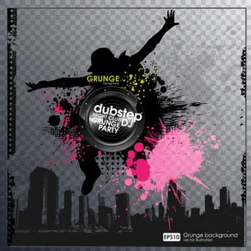 Template colour grunge the poster. Vector Stock Illustration