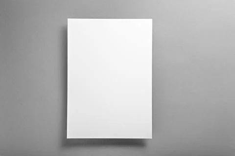 Template concept, white blank layout on ultimate gray background Foto stock