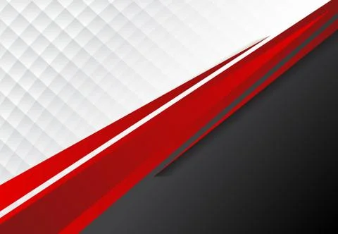 Template corporate concept red black grey and white contrast background. Stock Illustration
