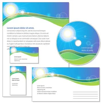 Template for corporate identity Stock Illustration