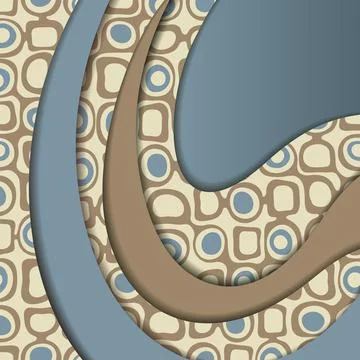 Template for a cover in a retro style Stock Illustration