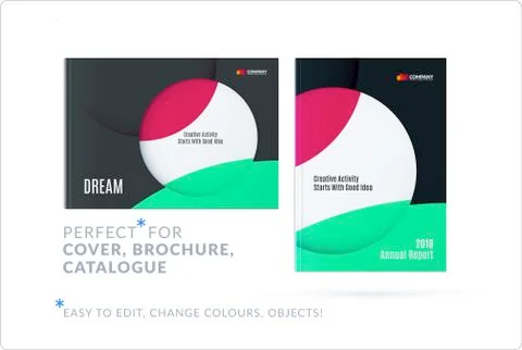 Template. Creative abstract design of brochure set, horizontal cover, flyer in Stock Illustration