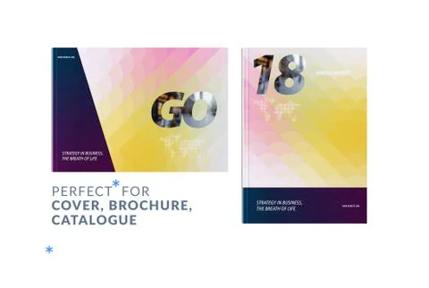 Template. Creative abstract design of brochure set, horizontal cover, flyer in Stock Illustration