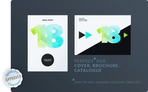 Template. Creative abstract design of brochure set, horizontal cover, flyer in Stock Illustration