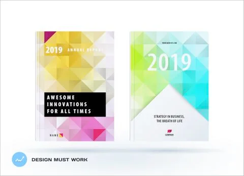 Template. Creative abstract design of brochure set, horizontal cover, flyer in Stock Illustration