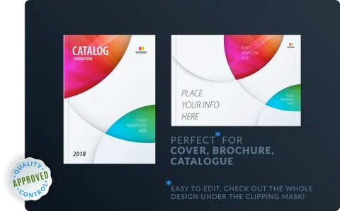 Template. Creative abstract minimal design of brochure set, annual report 스톡 일러스트