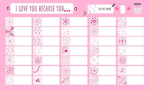 Template for creativity Valentin Stock Illustration