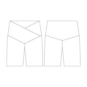 Template crossover bike short vector illustration flat design outline cloth.. Stock Illustration