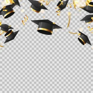 Template for decorative design of graduation Stock Illustration